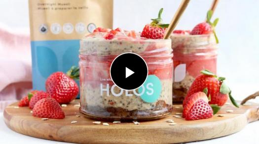 HOLOS overnight oats for a nutritional, protein-packed breakfast